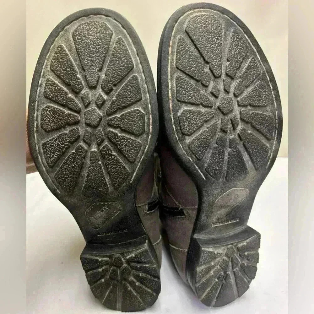 Born Women’s Attila Grey Burnish Tall Soft Leather Boots Size 8 - Picture 13 of 15